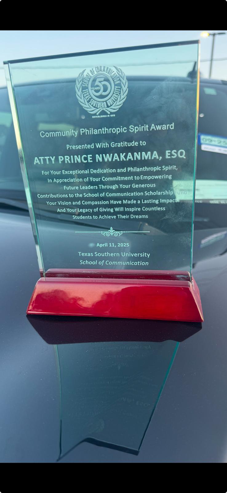 Prince philanthropic award from TSU